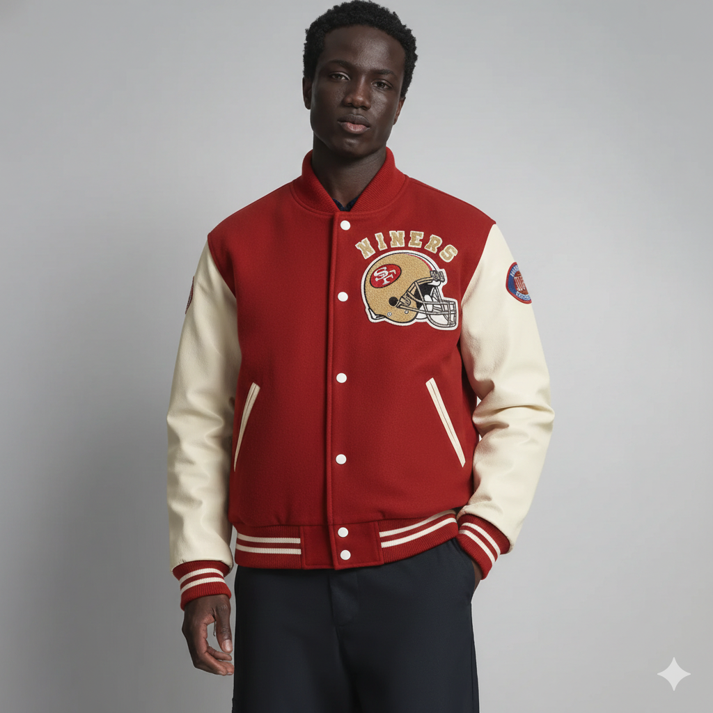 Men's San Francisco Football Fans Varsity Bomber Jacket