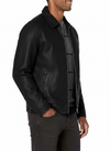 Men’s Biker Leather Jacket With Removable Fur Collar