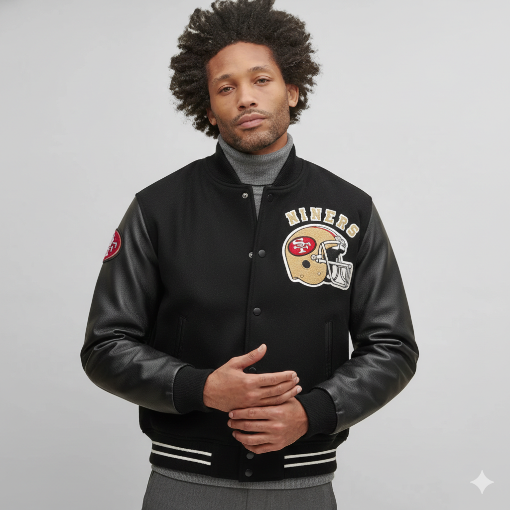 Men's San Francisco Football Fans Varsity Bomber Jacket