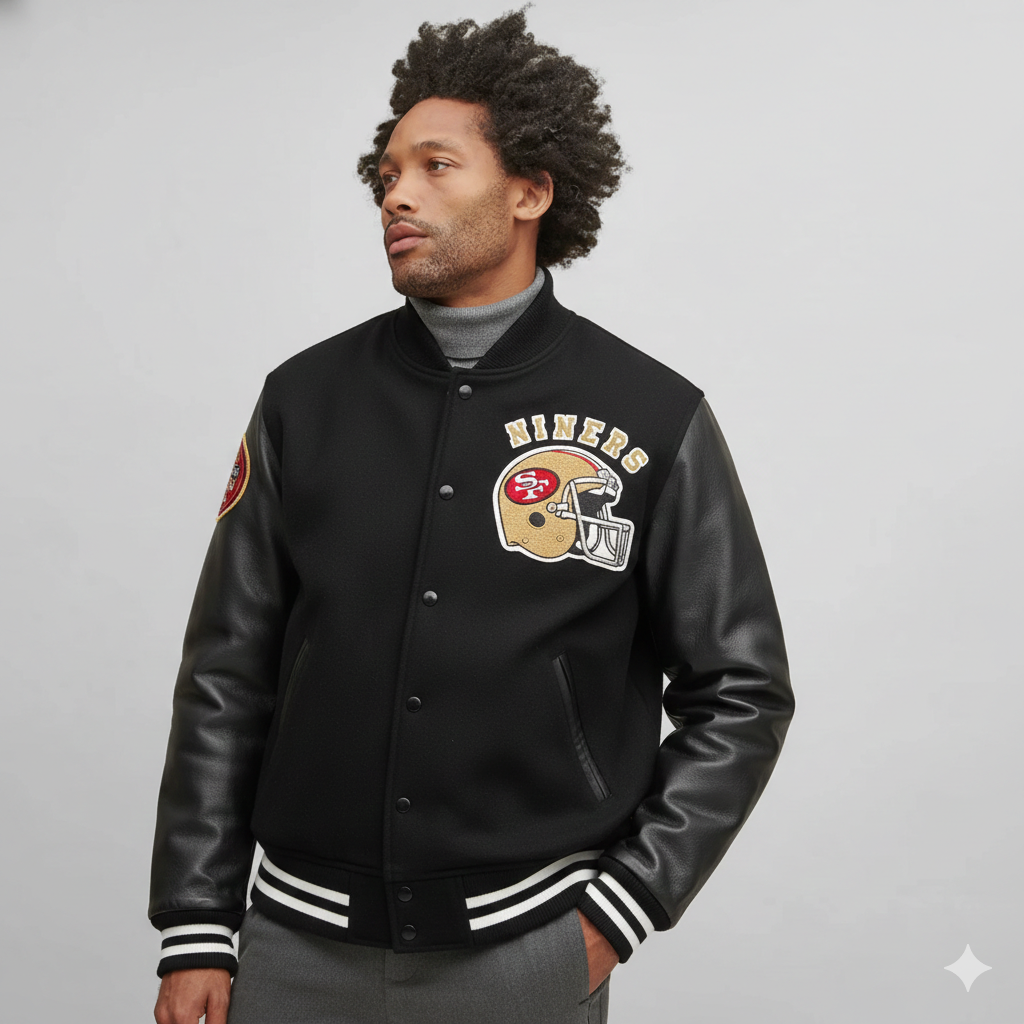 Men's San Francisco Football Fans Varsity Bomber Jacket