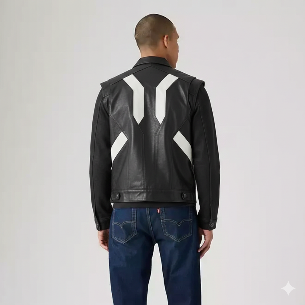 Chris Hems Worth Leather Quilted Vest - Blood