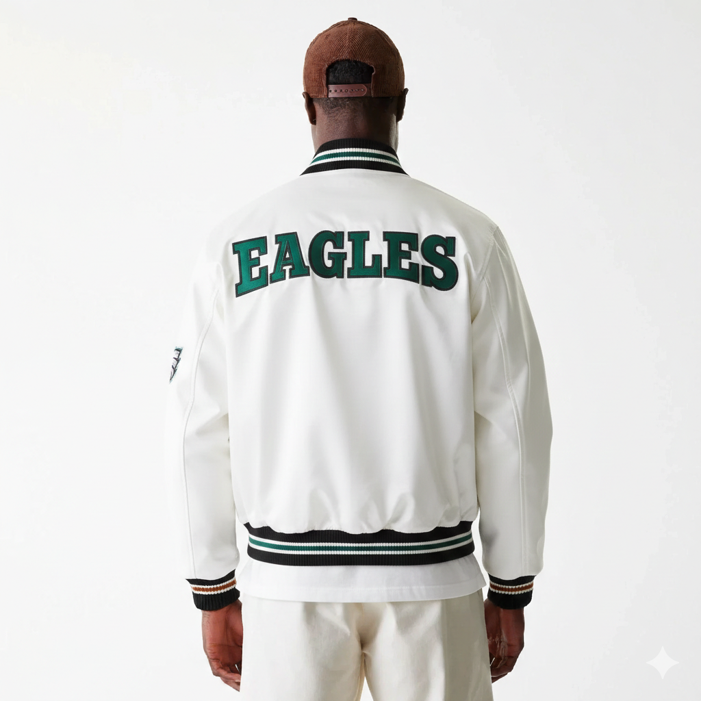 Men’s Renegade Philadelphia Varsity Jacket - Eagles Letterman Bomber Jacket