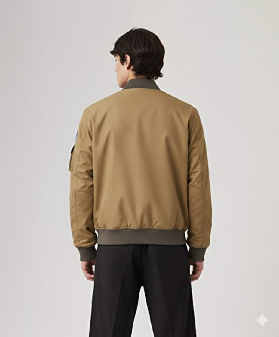 Brad Pitt WW2 Vintage Military Cotton Bomber Jacket