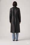 Women's Black Long Rain Coat - Calf