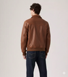Men Brown Bomber Leather Jacket
