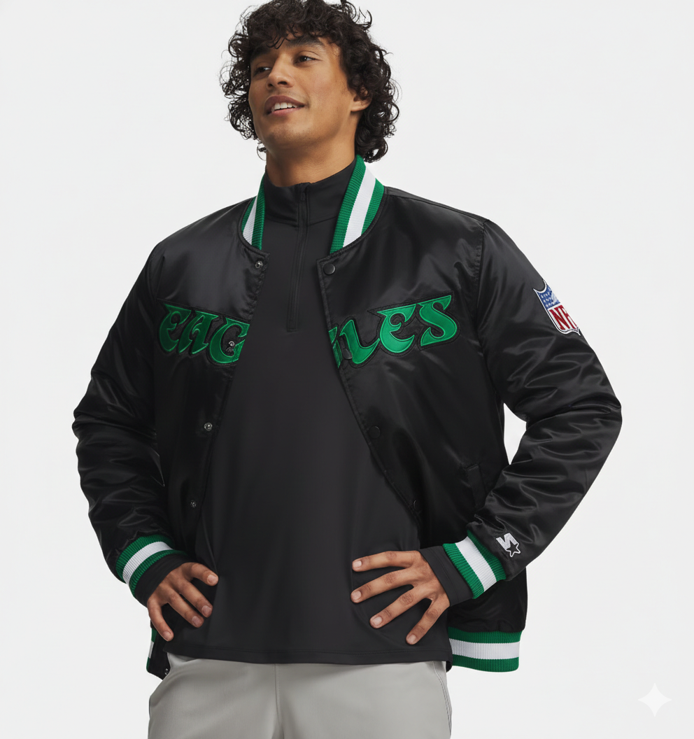 Men’s Renegade Philadelphia Varsity Jacket - Eagles Letterman Bomber Jacket
