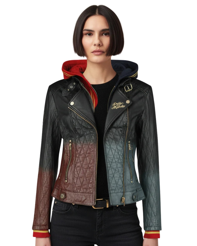 HQ Daddy's Lil' Monster Suicide Squad Quilted Leather Jacket