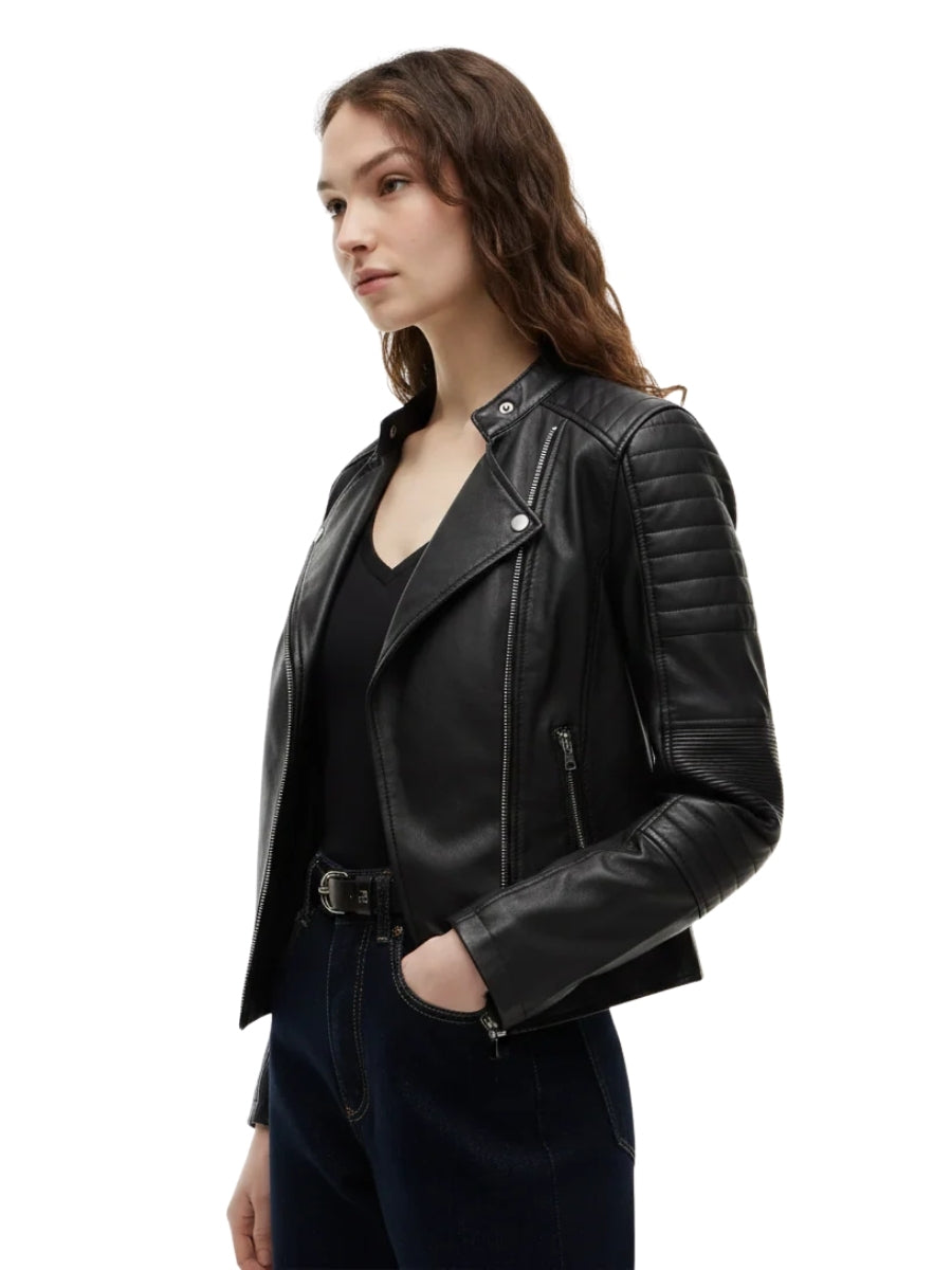 Women's Cafe Racer Leather Jacket