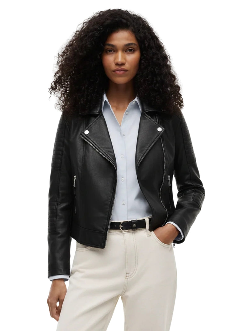 Women’s Retro Slim Smart Leather Jacket