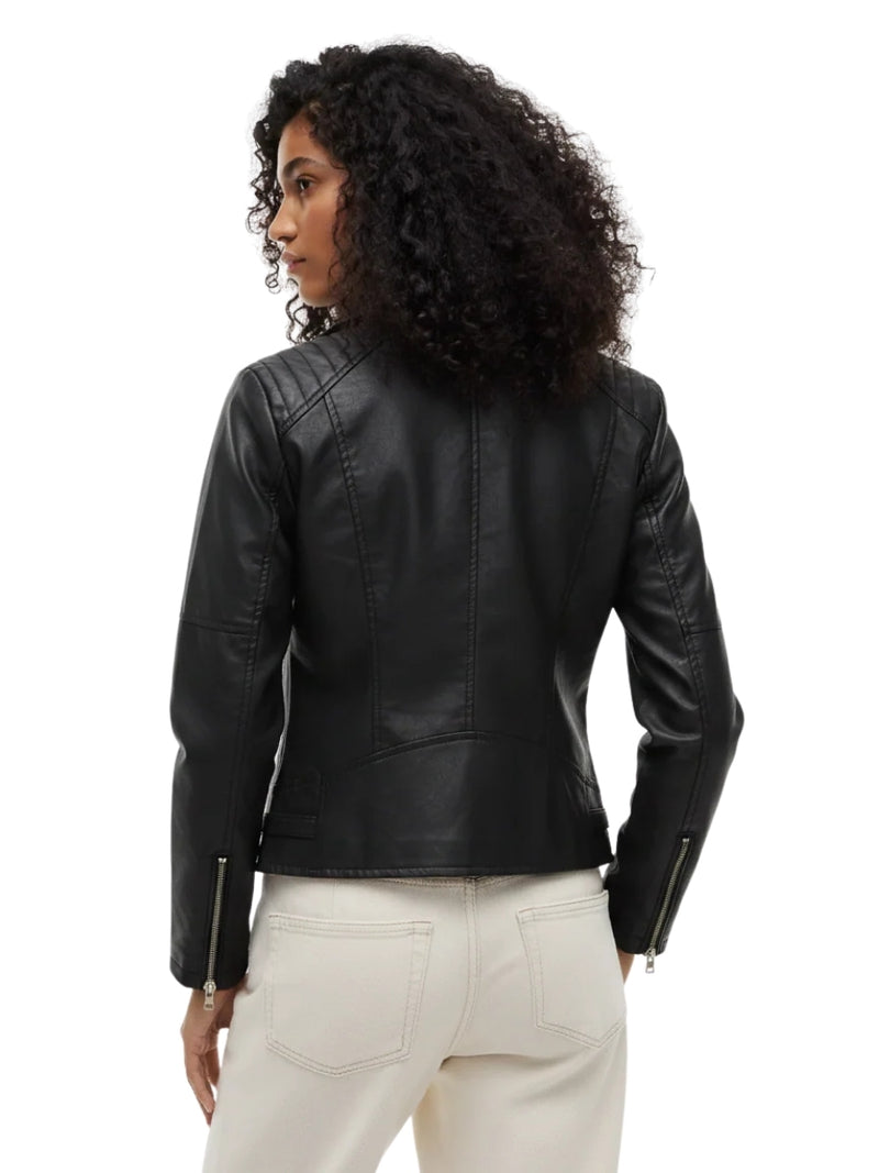 Women’s Retro Slim Smart Leather Jacket